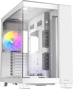 Antec C8 ARGB White, 2x TQR 160mm & 1x TQ 140mm ARGB PWM Fans Included,dual-chamber layout, Type-C, 360mm Radiator Support, Seamless TG Front & Side Panels, RTX 40 compatible, Full-Tower E-ATX PC Case