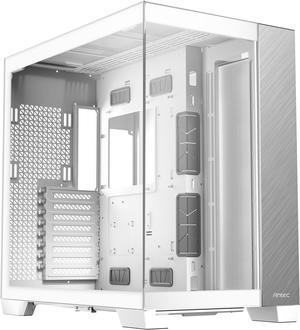 Antec C8 Aluminum White, Fans not Included, Aluminum Front Panel, Dual-chamber Layout, Type-C, 360mm Radiator Support, Seamless TG Front & Side Panels, RTX 40 compatible, Full-Tower E-ATX PC Case