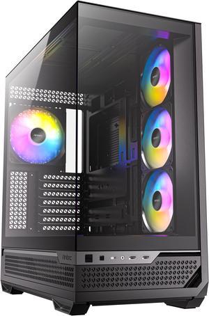 Antec C7 ARGB, RTX 40 GPU Support, 4 x 120mm ARGB PWM Fans Included, Vertical GPU Cooling, Type-C 10Gbps, Seamless Tempered Glass Front & Side Panels, 360mm Radiator Support, Mid-Tower E-ATX PC Case