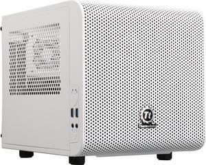 Thermaltake Core V1 Snow Edition Extreme Mini ITX Cube Chassis, Compatible with Air and Liquid Cooling Builds CA-1B8-00S6WN-01