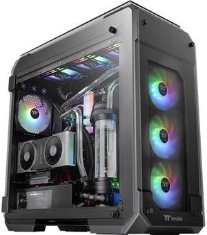 Thermaltake View 71 Motherboard Sync ARGB 4-Sided Tempered Glass Vertical GPU Modular E-ATX Gaming Full Tower Computer Case with 3 140mm 5V Motherboard Sync ARGB Fans Pre-installed CA-1I7-00F1WN-03