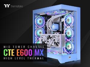 Thermaltake CTE E600 MX Hydrangea Blue Mid Tower E-ATX Case with Centralized Thermal Efficiency Design; 3Way Floating GPU Mounting Bracket/ 400mm PCIe4 Riser Cable are all Included; CA-1Y3-00MFWN-00