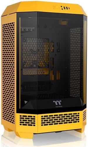 Thermaltake Tower 300 BumbleBee Micro-ATX Case; 2x140mm CT Fan Included; Support Up to 420mm Radiator; Horizontal display capable with optional Chassis Stand Kit/Optional LCD Kit; CA-1Y4-00S4WN-00