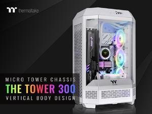Thermaltake Tower 300 Snow Micro-ATX Case; 2x140mm CT Fan Included; Support Up to 420mm Radiator; Horizontal display capable with optional Chassis Stand Kit/Optional LCD Kit; CA-1Y4-00S6WN-00