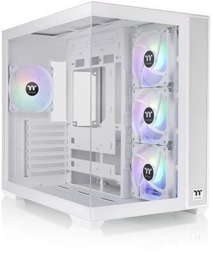 Thermaltake View 380 TG ARGB Snow ATX Case; 4x120mm ARGB Fans Included; Supports Hidden-Connector Motherboard; Front & Side Dual Tempered Glass Panel; CA-1Z2-00M6WN-00; 3 Year Warranty