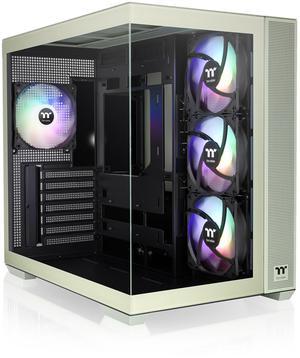 Thermaltake View 380 TG ARGB Matcha Green ATX Case; 4x120mm ARGB Fans Included; Supports Hidden-Connector Motherboard; Front & Side Dual Tempered Glass Panel; CA-1Z2-00M1WN-00; 3 Year Warranty