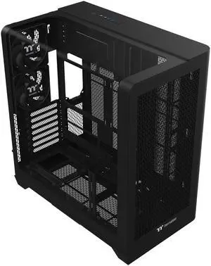Thermaltake View 390 Air; Mid Tower; 2x120mm CT Fans Included; 360mm Radiator Support; 420mm GPU Clearance; Hidden Connector Support; Rotatable PCIe Slots; 200mm PSU Clearance; Black; CA-11F-00M1WN-00