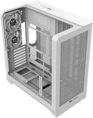 Thermaltake View 390 Air; Mid Tower; 2x120mm CT Fans Included; 360mm Radiator Support; 420mm GPU Clearance; Hidden Connector Support; Rotatable PCIe Slots; 200mm PSU Clearance; Snow; CA-11F-00M6WN-00