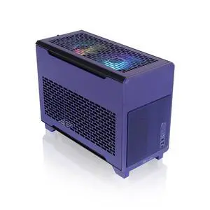 Thermaltake TR100 SFF Chassis; mITX Support; 18.9 Liters; PCIe 4.0 Riser Cable Included; 360mm GPU Clearance; 280mm Radiator Support; Removable PCIe Bracket; Future Dusk; CA-11A-00SNNN-00