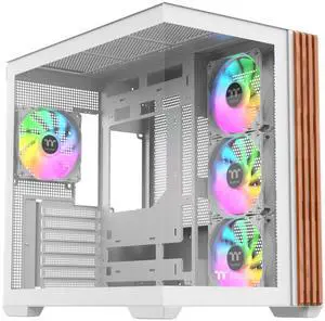 Thermaltake View 380 WS ARGB; Mid Tower Chassis; Side Wood Trim; 4x120mm ARGB Lite Fans Included; 360mm Radiator Support; 415mm GPU Clearance; 200mm Max PSU Length; 160mm Air Cooler Max Height