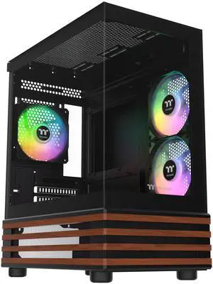 Thermaltake View 170 WS ARGB; Micro Chassis; Bottom Wood Trim; 3x120mm ARGB Lite Fans Included; 280mm Radiator Support; 340mm GPU Clearance; 180mm Max PSU Length; 160mm Air Cooler Max Height; mATX/mIT