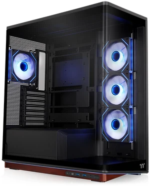 Thermaltake Stage 500 TG ARGB; Mid Tower Chassis; Wood Trim Base; 4mm Curved Tempered Glass; 3x120mm Infinity ARGB Reverse PWM fans, 1x120mm Infinity ARGB PWM fan; mITX/mATX/ATX;Black; CA-12A-00M1WN-0 Thermaltake Stage 500 TG ARGB; Mid Tower Chassis; Wood Trim Base; 4mm Curved Tempered Glass; 3x120mm Infinity ARGB Reverse PWM fans, 1x120mm Infinity ARGB PWM fan; mITX/mATX/ATX;Black; CA-12A-00M1WN-0