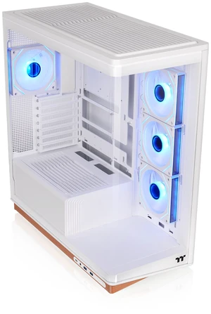 Thermaltake Stage 500 TG ARGB; Mid Tower Chassis; Wood Trim Base; 4mm Curved Tempered Glass; 3x120mm Infinity ARGB Reverse PWM fans, 1x120mm Infinity ARGB PWM fan; mITX/mATX/ATX;Snow; CA-12A-00M6WN-00 Thermaltake Stage 500 TG ARGB; Mid Tower Chassis; Wood Trim Base; 4mm Curved Tempered Glass; 3x120mm Infinity ARGB Reverse PWM fans, 1x120mm Infinity ARGB PWM fan; mITX/mATX/ATX;Snow; CA-12A-00M6WN-00