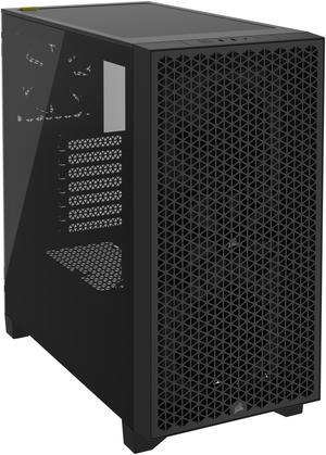 CORSAIR 3000D AIRFLOW Mid-Tower PC Case - Black - 2x SP120 ELITE Fans - Four-Slot GPU Support – Fits up to 8x 120mm fans - High-Airflow Design