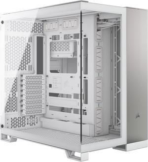 CORSAIR 6500X Mid-Tower Dual Chamber PC Case, White/Satin Gray Aluminum, CC-9011285-WW