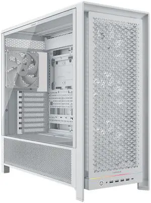 CORSAIR FRAME 5000D RS Modular High Airflow Mid-Tower PC Case, White – Fully Customizable Design –  InfiniRail™ Fan Mounting System – Fits Multiple 360mm Radiators or a 420mm Radiator – Reverse Mother