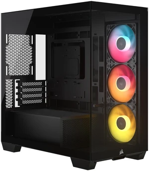 CORSAIR 2800X RS-R ARGB Micro-ATX PC Case, Black 3x RS120-R ARGB Reverse-rotor fans included Supports a 360mm radiator Room for 10x 120mm fans 2x 140mm fan mounts in the top. Black CORSAIR 2800X RS-R ARGB Micro-ATX PC Case, Black 3x RS120-R ARGB Reverse-rotor fans included Supports a 360mm radiator Room for 10x 120mm fans 2x 140mm fan mounts in the top. Black