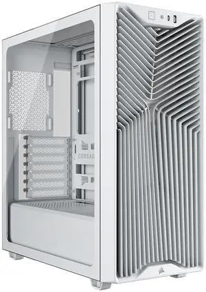 CORSAIR 3200D RS Mid-Tower PC Case - Supports a 360mm radiator - ASUS BTF, MSI Project Zero, and Gigabyte Project Stealth Compatible - Angled bottom fan mount for GPU cooling - White CORSAIR 3200D RS Mid-Tower PC Case - Supports a 360mm radiator - ASUS BTF, MSI Project Zero, and Gigabyte Project Stealth Compatible - Angled bottom fan mount for GPU cooling - White