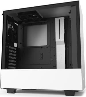 NZXT H510 - Compact ATX Mid-Tower PC Gaming Case - Front I/O USB Type-C Port - Tempered Glass Side Panel - Cable Management System - Water-Cooling Ready - Steel Construction - White/Black, CA-H510B-W1
