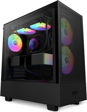 NZXT H Series H5 (2023) Flow RGB Edition ATX Mid Tower Chassis Black Color-CC-H51FB-R1