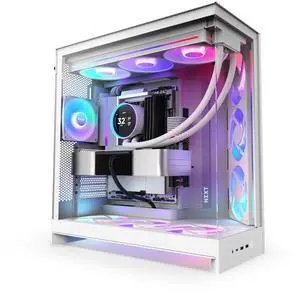 NZXT CM-H92FW-R1 White SGCC / Tempered Glass Mid-Tower Case (Computer Cases - ATX Form)