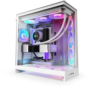 NZXT CCM-H92FW-P1 White SGCC / Tempered Glass Mid-Tower Case (Computer Cases - ATX Form)
