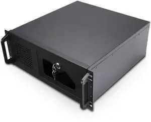 Rosewill 4U Server Chassis Rackmount Case | 7 3.5" Bays, 2 5.25" Devices| ATX, CEB Compatible | 1 120mm PWM Fan, 2 80mm PWM Fans | 2x USB 3.0 | Front Panel Lock and Key | Silver/Black - RSV-R4100U