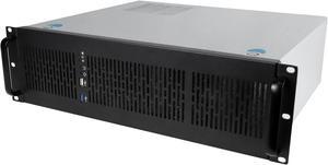 Rosewill RSV-Z3100U 3U Server Chassis Rackmount Case, 6x 3.5" Bays, ATX Compatible, 2x 80mm Fans, 1x USB 3.0, 1x USB 2.0, Silver/Black