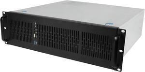 Rosewill RSV-Z3200U 3U Server Chassis Rackmount Case, 6x 3.5" Bays, E-ATX Compatible, 2x 80mm Fans, 1x USB 3.0, 1x USB 2.0, Silver/Black
