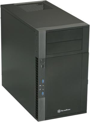 SilverStone SST-PS07B Black Steel / Plastic with Aluminum Accent Micro ATX Mini Tower Computer Case