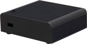 SilverStone PETITE Series PT14B-H1D2 Black Aluminum NUC Computer Case with 1x HDMI Port and 2x Display Ports
