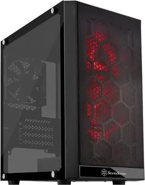 SilverStone PS15 SST-PS15B-RGB Black Steel / Tempered Glass Micro ATX Tower Computer Case