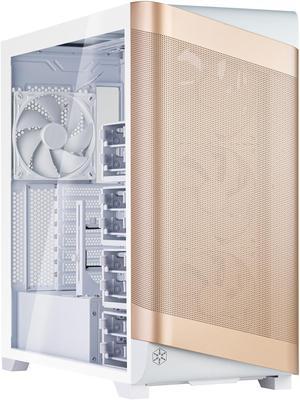 SilverStone SETA A2 Gold/White Steel / Plastic / Tempered Glass ATX Mid Tower Computer Case