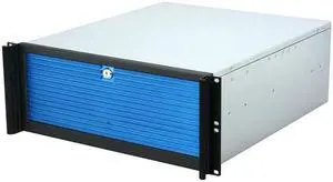iStarUSA D-416-B10SA-BL-BLUE Metal/ Aluminum 4U Rackmount Compact Stylish Server Chassis PS2 PSU