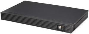 iStarUSA D-118V2-ITX-DT Black Metal / Aluminum 1U Compact Desktop/Server Chassis