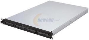 iStarUSA E1M4 Silver Heavy-duty SGCC Cold-rolled Steel (Main Chassis) 1U Rackmount 4-Bay Storage Server Chassis