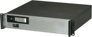 iStarUSA D213MATX-DE1SL-SL Silver Front Bezel Aluminum / Steel 2U Rackmount Compact Server Case
