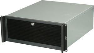 iStarUSA D416-5DE1BK Aluminum / Steel 4U Rackmount Compact Stylish Trayless Case - Black Bezel