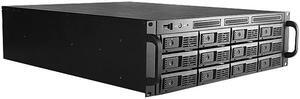 iStarUSA DAGE312UTL-NAS Black Steel 3U Rackmount NAS 3U 12-bay 3.5" SATA 6.0 Gb/s Trayless Rackmount Chassis