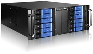 iStarUSA D410-DE12BL Blue 4U 12-bay Stylish Hotswap Trayless Storage Server Rackmount