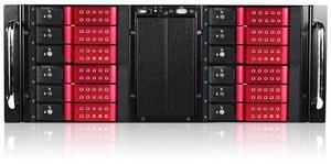 iStarUSA D410-DE12RD Red 4U 12-bay Stylish Hotswap Trayless Storage Server Rackmount