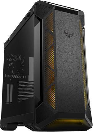 ASUS TUF Gaming GT501 Mid-Tower Computer Case for up to EATX Motherboards with USB 3.0 Front Panel, Smoked Tempered Glass, Steel Construction, and Four Case Fans (GT501 TUF GAMING CASE/GRY/WITH HANDL)