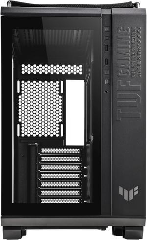 ASUS TUF Gaming GT502 Black ATX Mid-Tower Computer Case with Front Panel RGB Button, USB 3.2 Type-C and 2x USB 3.0 Ports, 2- way Graphic Card Mounting Orientation Compatible, 360mm and 280mm Radiator