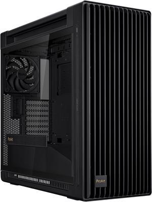 ASUS ProArt PA602 E-ATX Computer Case, 420mm radiator support, Dual 200mm built-in fans, front panel IR dust indicator, power lock latch, tool-less PCIe mounting & GPU Holder, 20Gbps USB-C front I/O