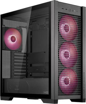 ASUS TUF Gaming GT302 ARGB ATX Mid-Tower Case Four 140 x 28 mm ARGB fans for high airflow and static pressure, interchangeable side panel, detachable top panel, hidden-connector motherboard support