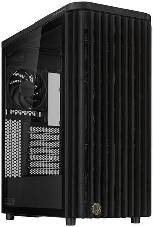 ASUS ProArt PA401 Wood Edition ATX Mid-Tower Case – Tempered Glass, FSC-Certified Wooden Front Panel, Dual 160mm Fans, Power & Reset Button Lock, USB-C 20Gbps, Detachable PSU Bracket