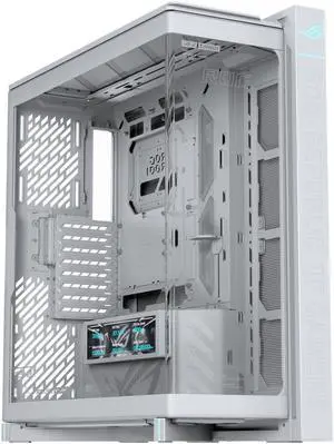 ASUS ROG Cronox White Edition Full Tower PC Gaming Case Curved Tempered-Glass Side Panel, Support for Graphics Cards up to 400mm Long, EATX and BTF Motherboards, 9.2-inch LCD Case Screen Module ASUS ROG Cronox White Edition Full Tower PC Gaming Case Curved Tempered-Glass Side Panel, Support for Graphics Cards up to 400mm Long, EATX and BTF Motherboards, 9.2-inch LCD Case Screen Module