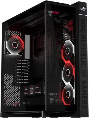 ASUS ROG Cronox ARGB Gaming PC Case, Four ARGB Fans, Curved Tempered-Glass Panel, Support for GPU's up to 400mm Long, EATX and BTF Motherboards, 9.2-inch Screen ASUS ROG Cronox ARGB Gaming PC Case, Four ARGB Fans, Curved Tempered-Glass Panel, Support for GPU's up to 400mm Long, EATX and BTF Motherboards, 9.2-inch Screen
