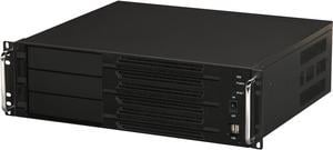 Athena Power RM-3U300P608 Black Aluminum / Steel 3U Rackmount Server Case - OEM