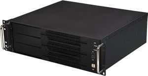 Athena Power RM-3U300PR80U2 Black Brushed Aluminum Front Bezel / 1.2mm SECC 3U Rackmount Server Case - OEM